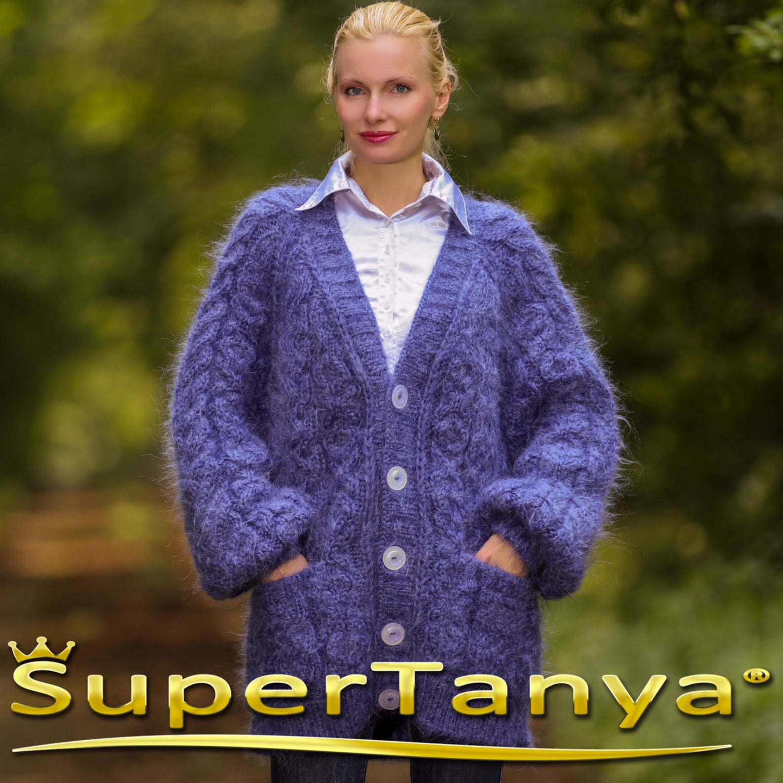 Mohair V-neck sweater