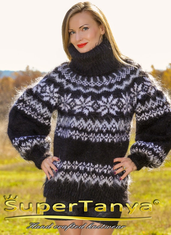 Black Nordic Sweater Icelandic Pullover 