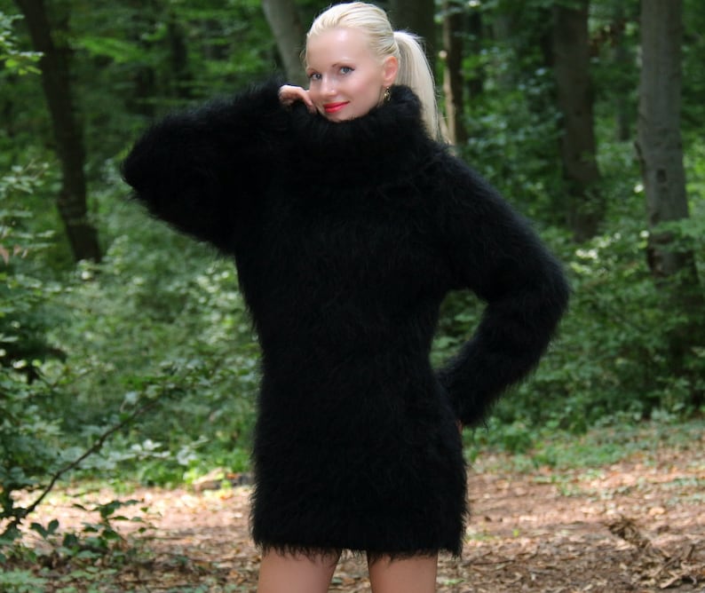 Black mohair sweater dress by SuperTanya