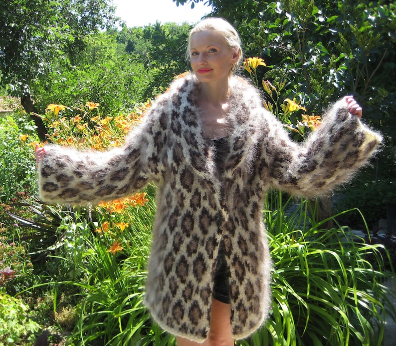 Leopard Patchwork Hooded Sweater