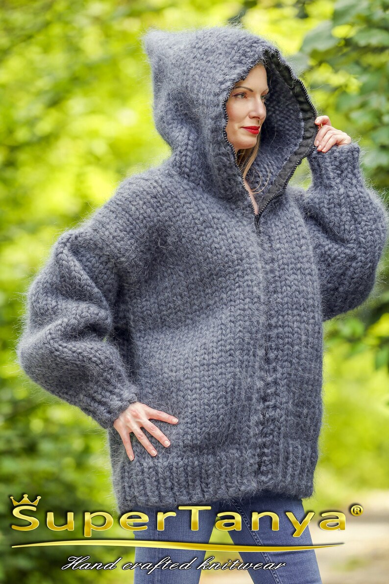 grey mohair cardigan