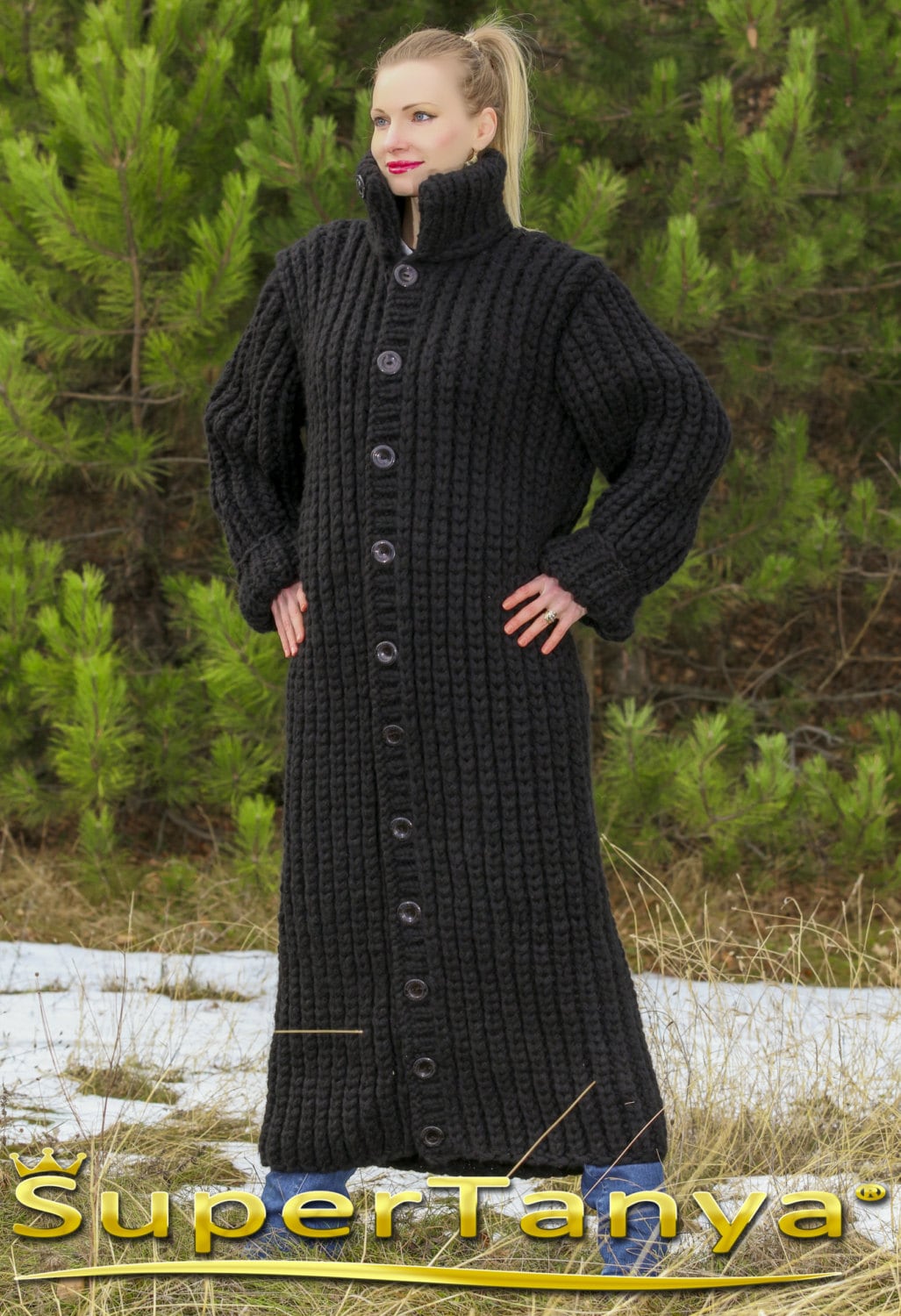 Black Long Knit Cardigan - Shola main image 0