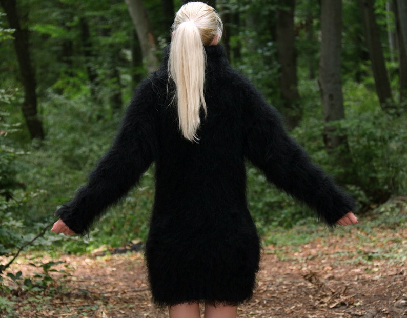 Black mohair sweater dress by SuperTanya