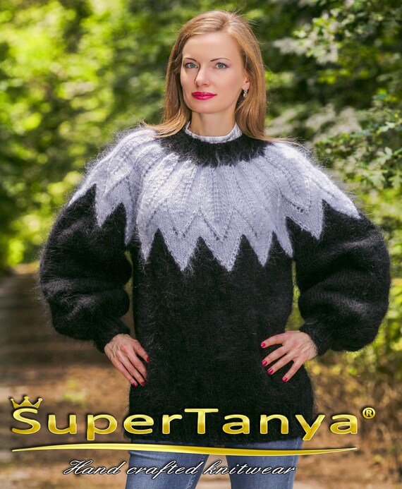 À la main noir islandais pull mohair tricoté au cavalier cavalier au commande par SuperTanya bc90a7 À la main noir islandais pull mohair tricoté au cavalier cavalier au commande par SuperTanya bc90a7