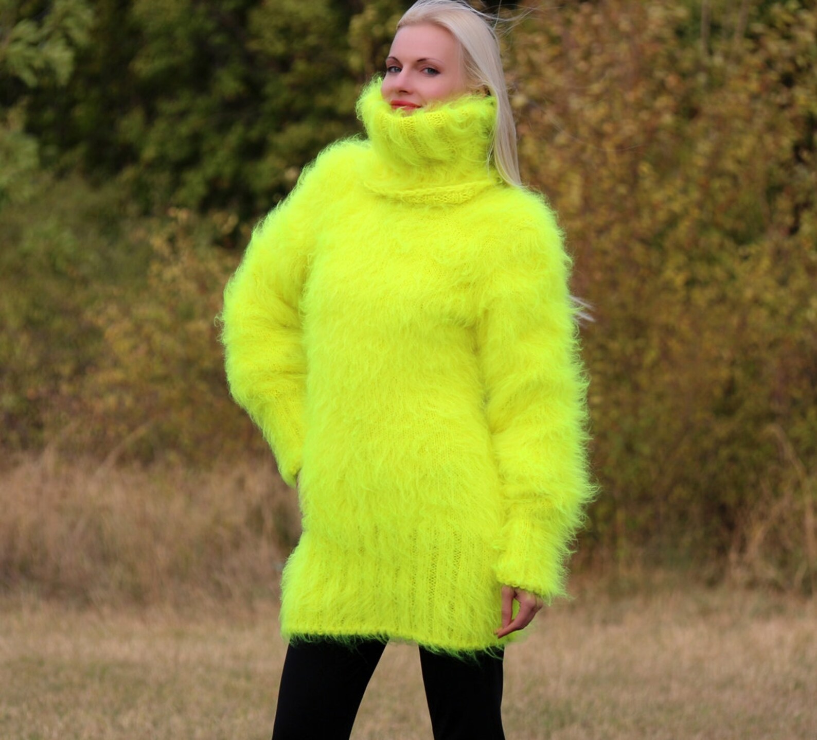 Fuzzy Mohair Set-Yellow(XS-2XL)