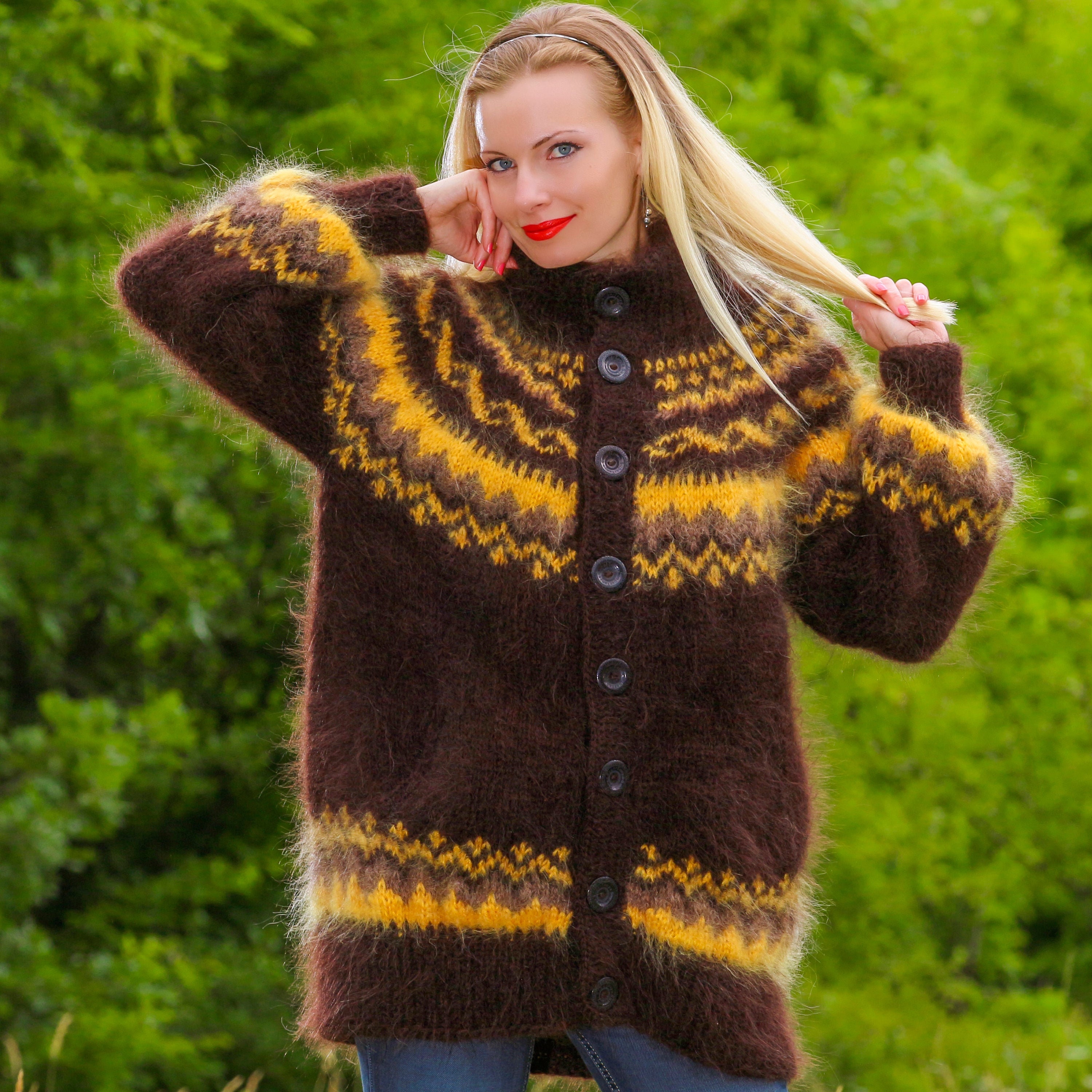 ladies knitted poncho uk