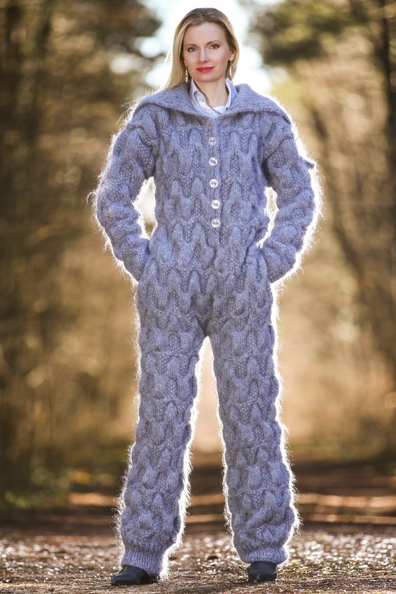 【m】melt the lady nuance body knit Cable Knit Thick Catsuit Mohair Bodysuit Supertanya - Etsy