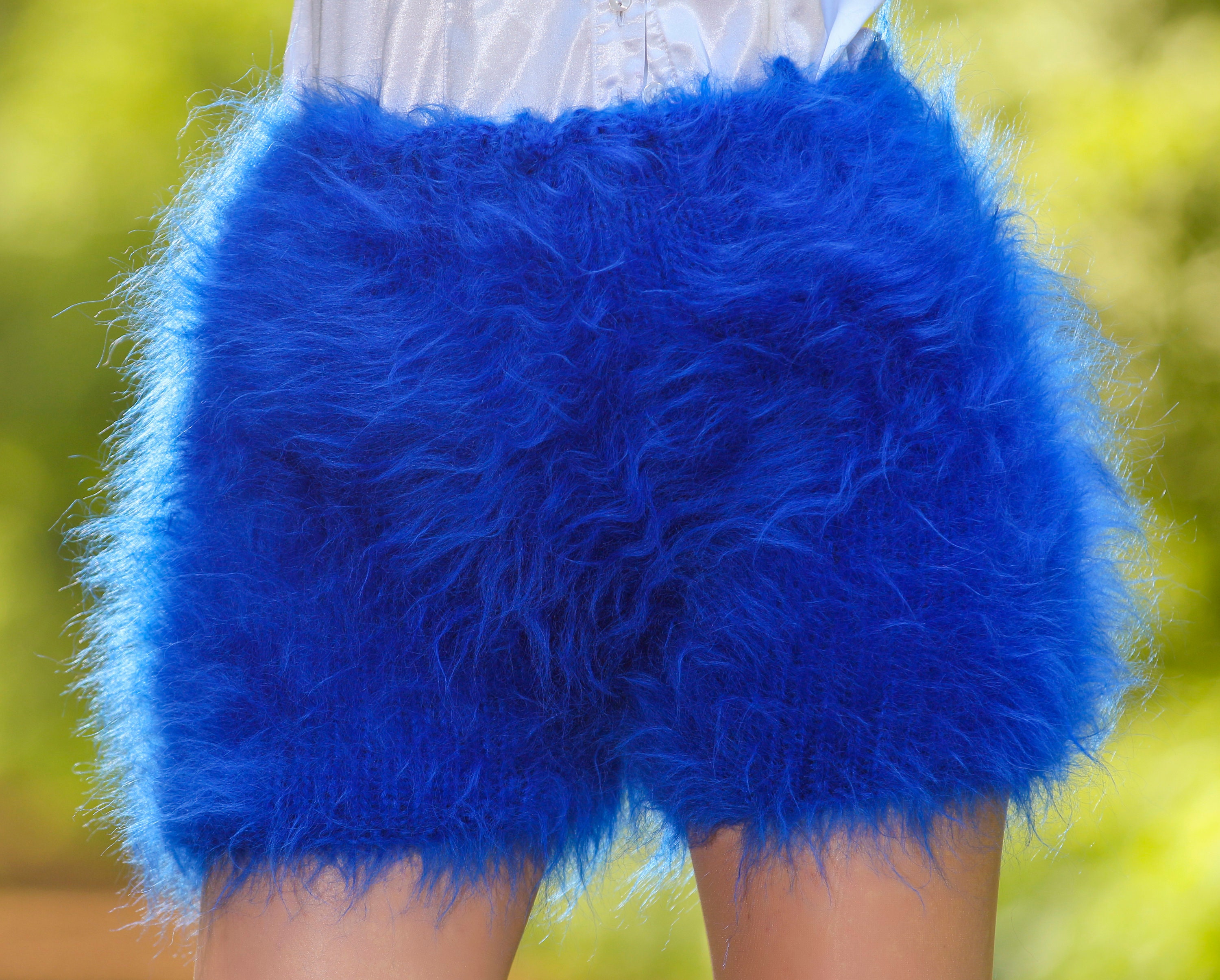 Fuzzy Mohair Shorts Pants by Supertanya - Etsy