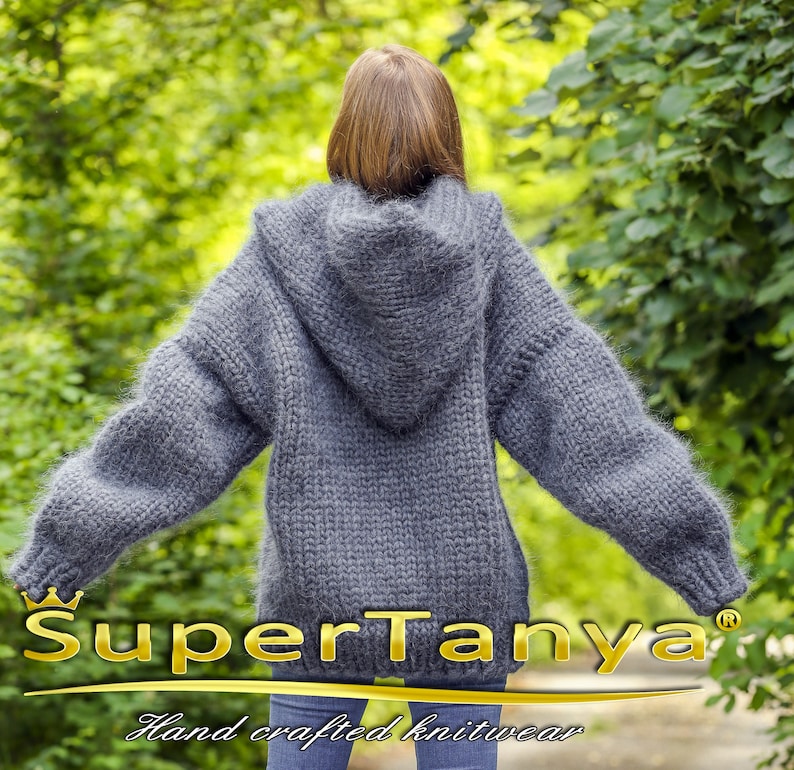 grey mohair cardigan