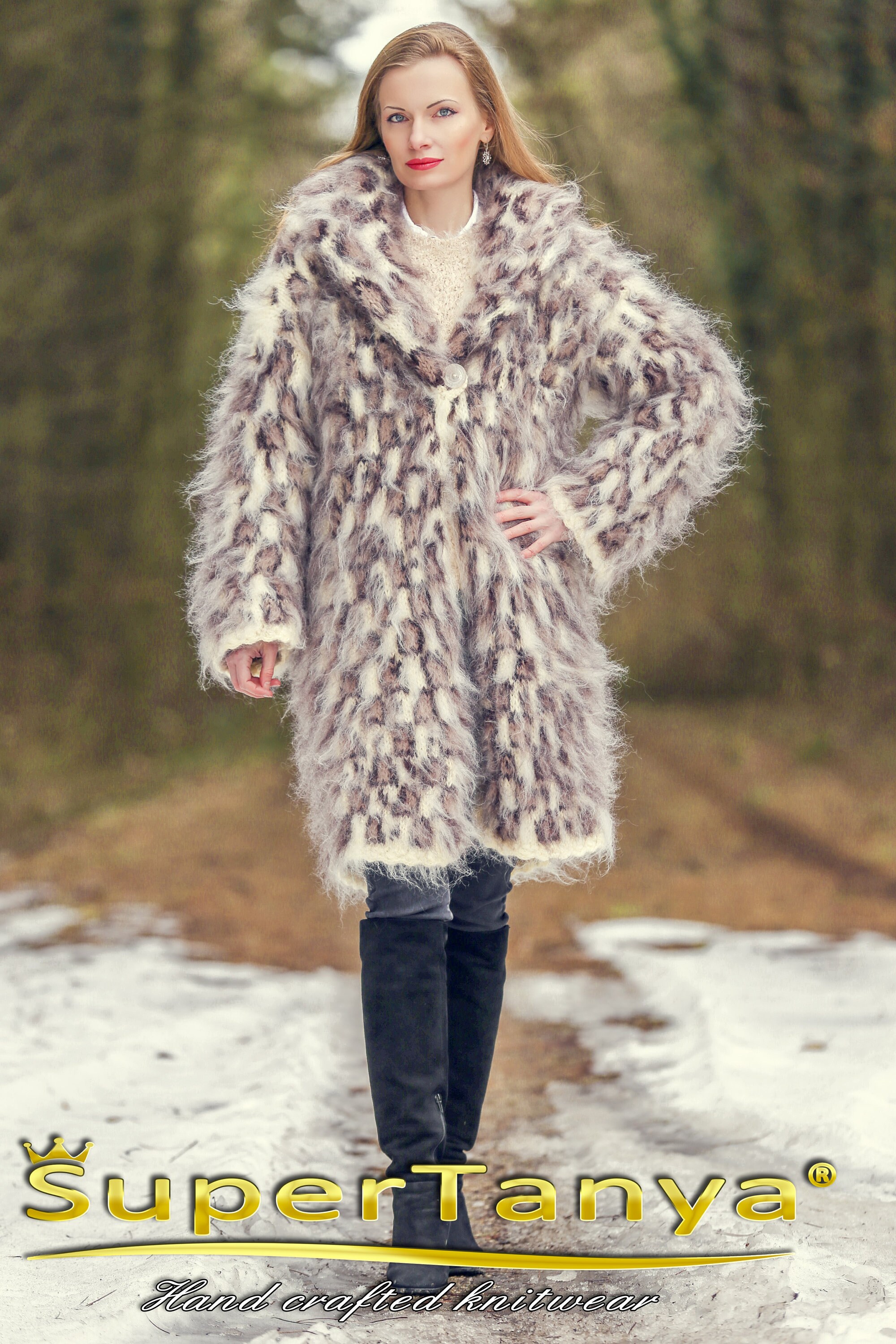 トップス LEOPARD HEAVY MOHAIR CARDIGAN LEOPARD HEAVY MOHAIR KNIT CARDIGAN【BROWN】｜WACKO MARIA