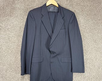 Christian Dior Monsieur Grey Blue Check Classic Suit Medium Size
