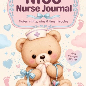 Tagebuch für Neonatologie-Pflegekräfte (druckbar), Geschenkidee für Neonatologie-Pflegekräfte, 30-seitiges Reflexionsjournal für Pflegekräfte, Tagebuch zur Selbstfürsorge für Pflegekräfte, PDF-Download