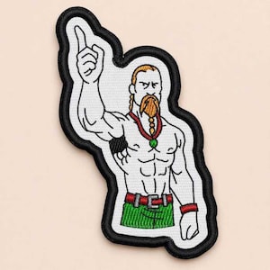 Viking Meme Embroidered Patch, Techno Rave Iron On Badge for Jackets, Funny Dancing Viking Sew On Applique