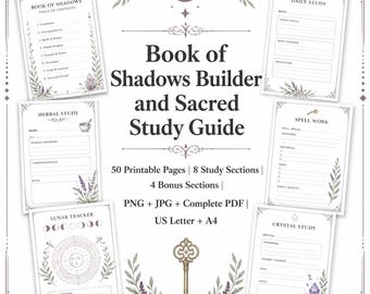 Può includere: Un costruttore digitale di Libro delle Ombre e guida allo studio sacro con 50 pagine stampabili, 8 sezioni di studio e 4 sezioni bonus. Il layout include modelli per lo studio quotidiano, erbe, incantesimi, fasi lunari e studio dei cristalli.