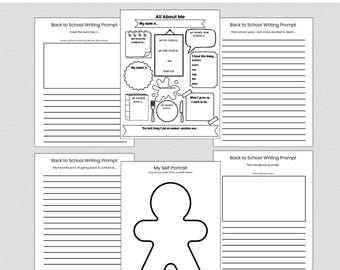 First Day of School Worksheet Bundle · US Letter Size · Instant Digital PDF Download