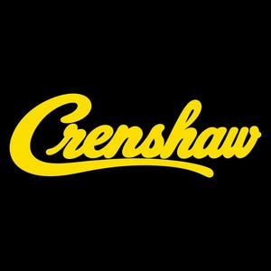 Yellow Crenshaw DTF Transfer PNG, Bright Yellow Script Design, Digital Download for Custom Shirts, Hoodies, DIY Apparel & Crafts