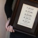 Framed & Matted Custom Date Art Print - Personalized Anniversary Engagement or Wedding Present. Custom Family - Special Dates.  8x10 inch. 