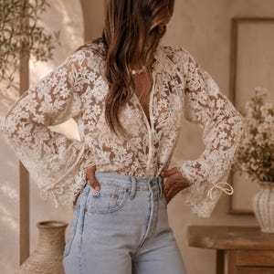 Vintage White Sheer Shirt - Etsy