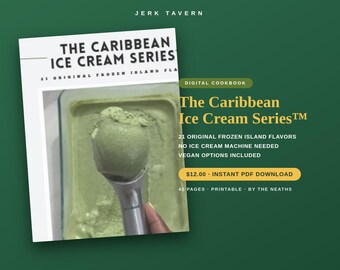 Karibisches Eiscreme-Kochbuch | Jamaikanische Dessertrezepte | E-Book mit gefrorenen Leckereien ohne Eismaschine | Sofortiger PDF-Download