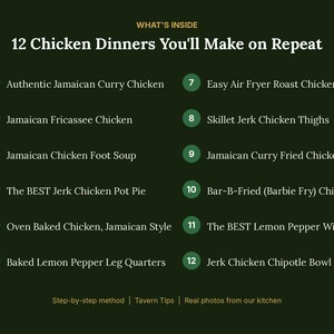 Chicken Recipes Cookbook | Caribbean Chicken Dinners Ebook | Jerk Curry Fried Chicken Soup Wings | Instant PDF Download image 4