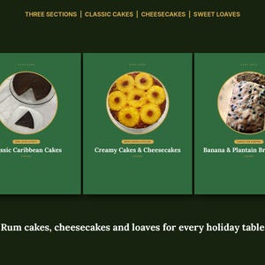 Caribbean Cake Cookbook | Rum Cake, Black Cake, Ginger Cake, Cheesecake, Banana Bread Recipes | Jamaican Baking Ebook | PDF Download image 6