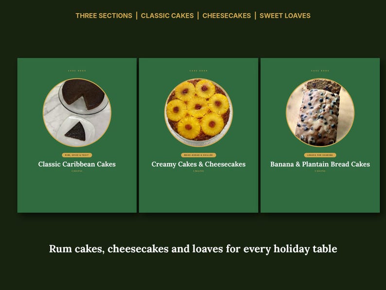 Caribbean Cake Cookbook | Rum Cake, Black Cake, Ginger Cake, Cheesecake, Banana Bread Recipes | Jamaican Baking Ebook | PDF Download image 6