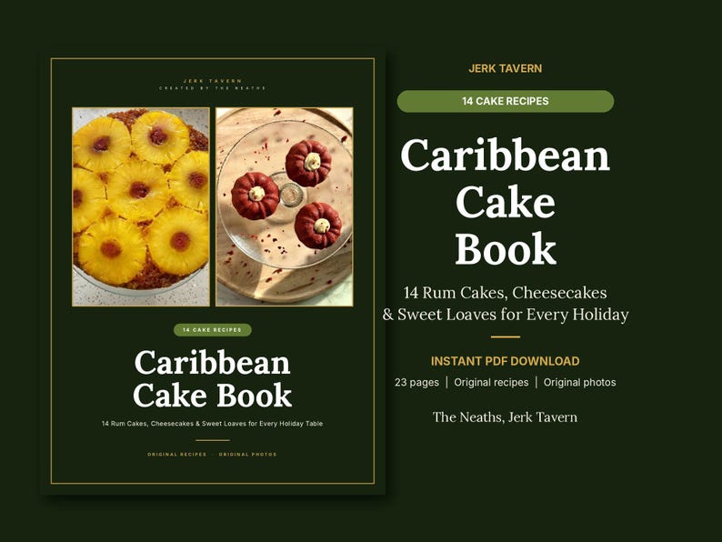 Caribbean Cake Cookbook | Rum Cake, Black Cake, Ginger Cake, Cheesecake, Banana Bread Recipes | Jamaican Baking Ebook | PDF Download image 2