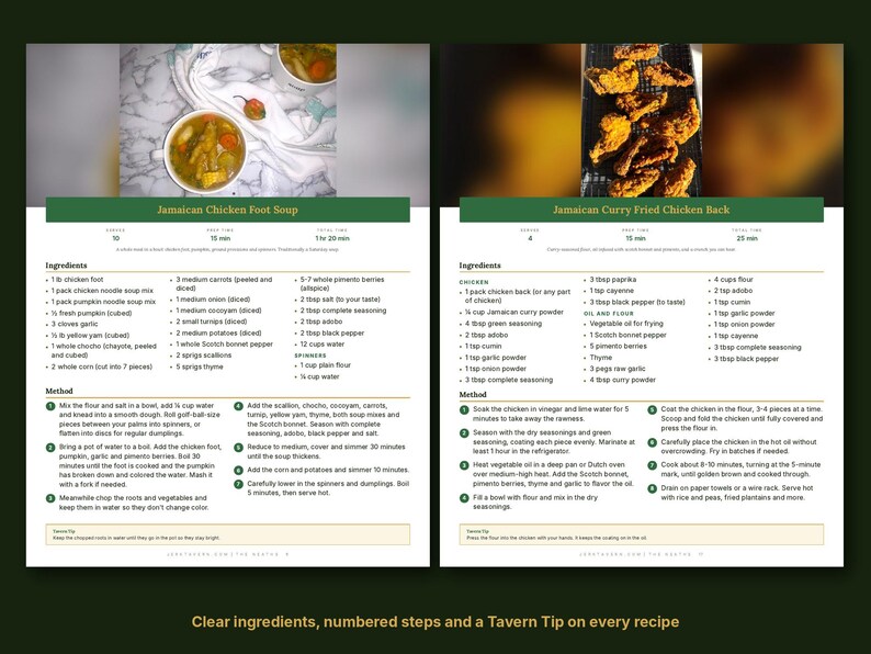 Chicken Recipes Cookbook | Caribbean Chicken Dinners Ebook | Jerk Curry Fried Chicken Soup Wings | Instant PDF Download image 5