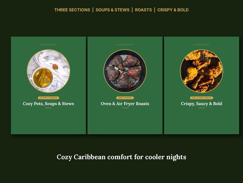 Chicken Recipes Cookbook | Caribbean Chicken Dinners Ebook | Jerk Curry Fried Chicken Soup Wings | Instant PDF Download image 6