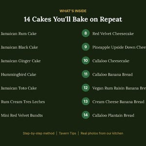 Caribbean Cake Cookbook | Rum Cake, Black Cake, Ginger Cake, Cheesecake, Banana Bread Recipes | Jamaican Baking Ebook | PDF Download image 4