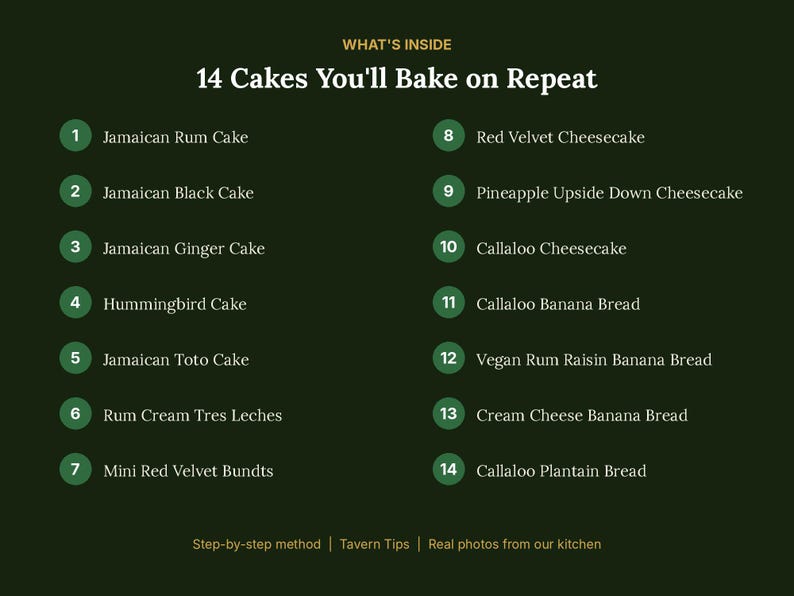 Caribbean Cake Cookbook | Rum Cake, Black Cake, Ginger Cake, Cheesecake, Banana Bread Recipes | Jamaican Baking Ebook | PDF Download image 4