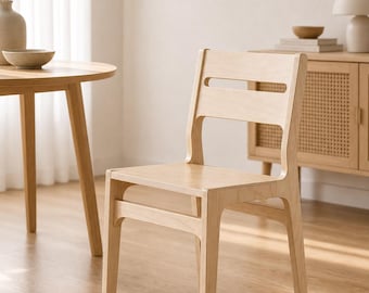 CNC Plywood Dining Chair | Flat Pack Birch Plywood Furniture