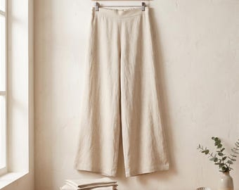 Wide-Leg Palazzo Pants Sewing Pattern PDF | Pull-On Elastic Waist Trousers | Beginner | Sizes xs-xxxl | Print at Home A4 + US Letter