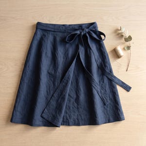 Wrap Skirt Sewing Pattern PDF | A-Line Tie-Waist Skirt with Pockets | Beginner | Sizes xs- xxxl | Print at Home US Letter A4