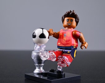 MOC Lamine Yamal Spain 19 Jersey Figure, Lego-Compatible, Xmas Gift, Dad Gift