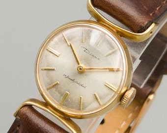 Vintage Orient Diana 19 Jewels Gold Filled Manual Winding Watch Working 1960s Ladies Mechanical