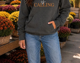 Fall Is Calling Hoodie | Cozy Autumn Graphic Sweatshirt | Unisex Heavy Blend Apparel