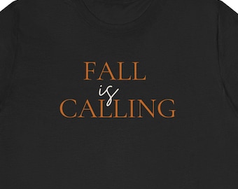 Fall Is Calling Minimalist Graphic Tee | Cozy Autumn Women's Shirt