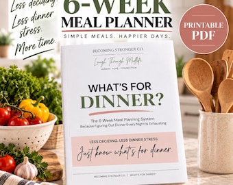 6-Week Meal Planner & Grocery List (Printable PDF)