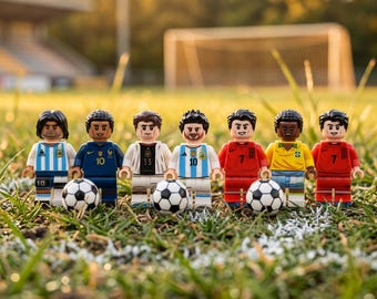 MOC 7 Football Generations Legends Minifigure, Lego-Compatible, Halloween Gift, Fan Present