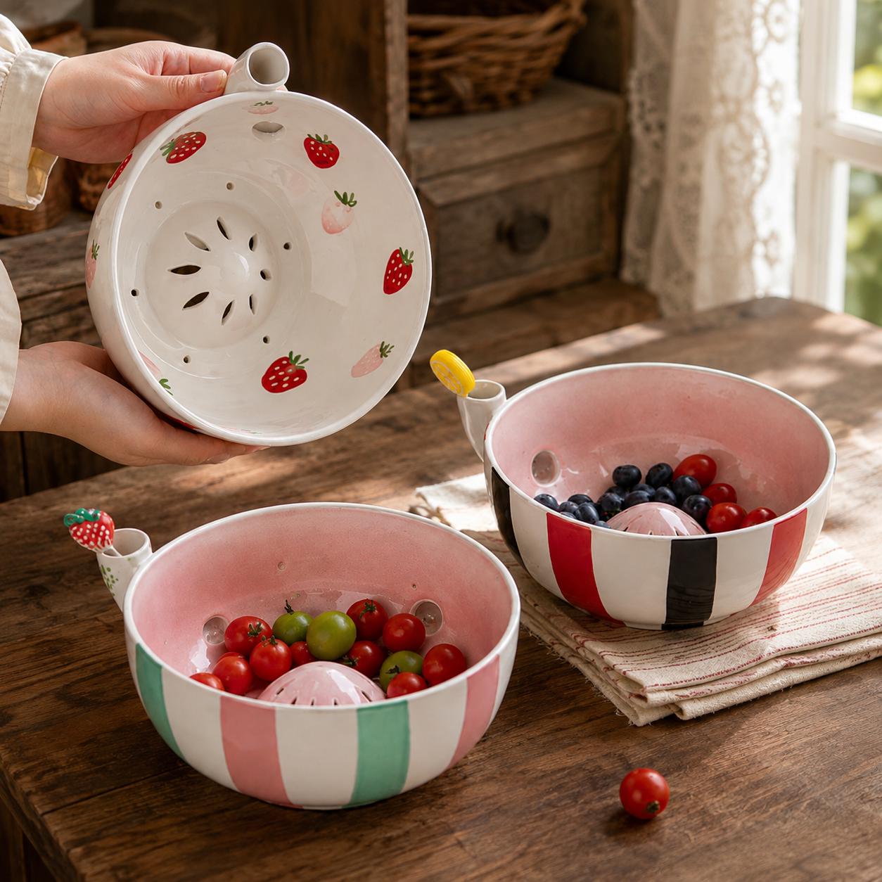 Vintage strawberry colander - Etsy 日本