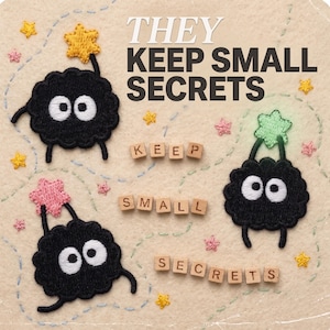 Soot Sprites Embroidery Patch, Kawaii Anime Inspired Iron, DIY Craft Decoration