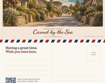Archivo de postales para huéspedes de alquiler vacacional, tarjeta personalizada de la ciudad, regalo de bienvenida para anfitriones de Airbnb, nombre de propiedad personalizado, imprimible 4x6