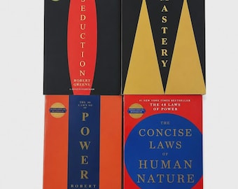 Robert Greene 4 Book Set | The 48 Laws of Power, Mastery, Art of Seduction Collection