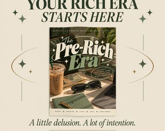 La era previa a la riqueza / Cuaderno de trabajo sobre mentalidad financiera y presupuesto (PDF) / Guía de autocuidado financiero / Planificador de ahorros / Descarga digital