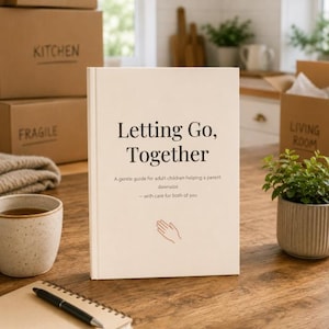 Helping Parents Downsize Guide, Adult Children Moving Parent, Senior Move Workbook Printable, Digital Download