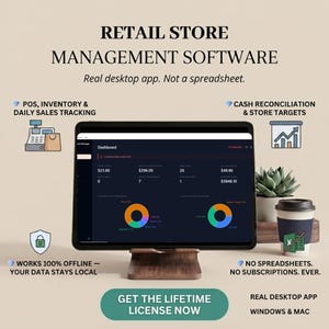 Best Retail Store Management Software Inventory Tracker POS  Small Business Desktop App Offline No Subscription Sales Financial Suite Modern