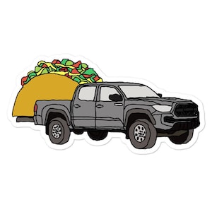 Toyota Tacoma, Taco Time, Truck 4wd, Overlanding, Overland TRD Sport, Toyota Gift, Truck Gift, Tacoma Gift, Bubble-free stickers