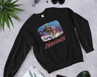 Mont Blanc Vintage Mountain Sunset 80s Sweatshirt