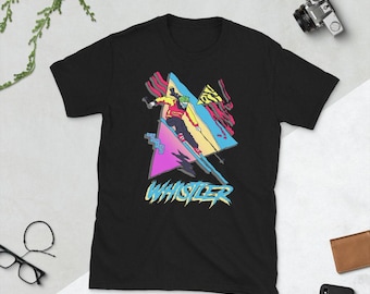 Skiing T-shirt, Retro Ski Whistler, Skier Gift, Vintage Shirt, Ski Canada Vancouver Blackcomb Sea 2 Sky Funny 1980s British Columbia